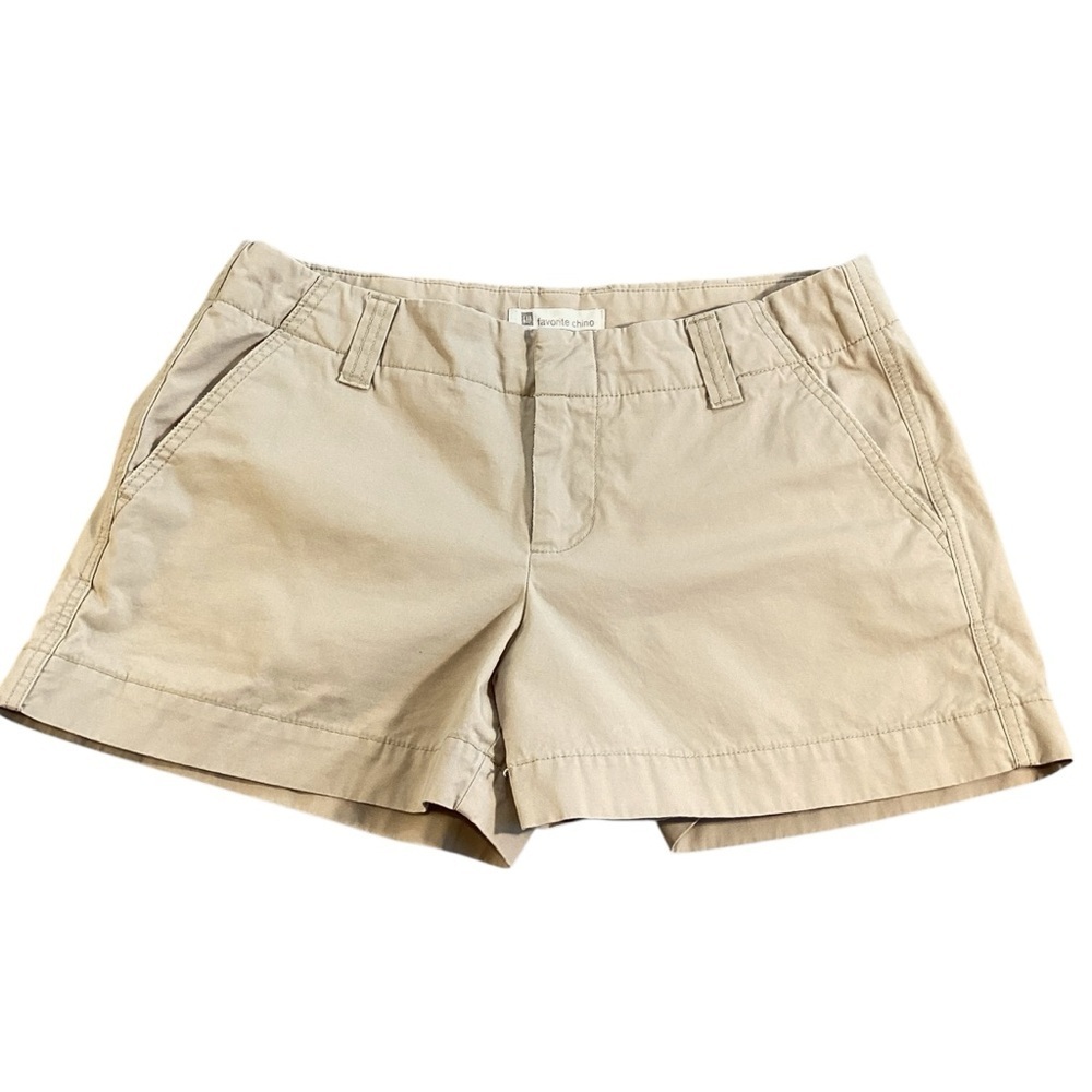 GAP Factory Favorite Chino Shorts Light Tan Khaki Size 12 Style 555022‎ 3.5”